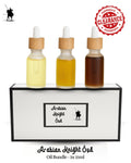 Clearance bundle of 3 x 15ml premium Arabian perfume oils for £40 – save £8. Alcohol-free, natural, long-lasting fragrances. Ideal for gifting or personal use.