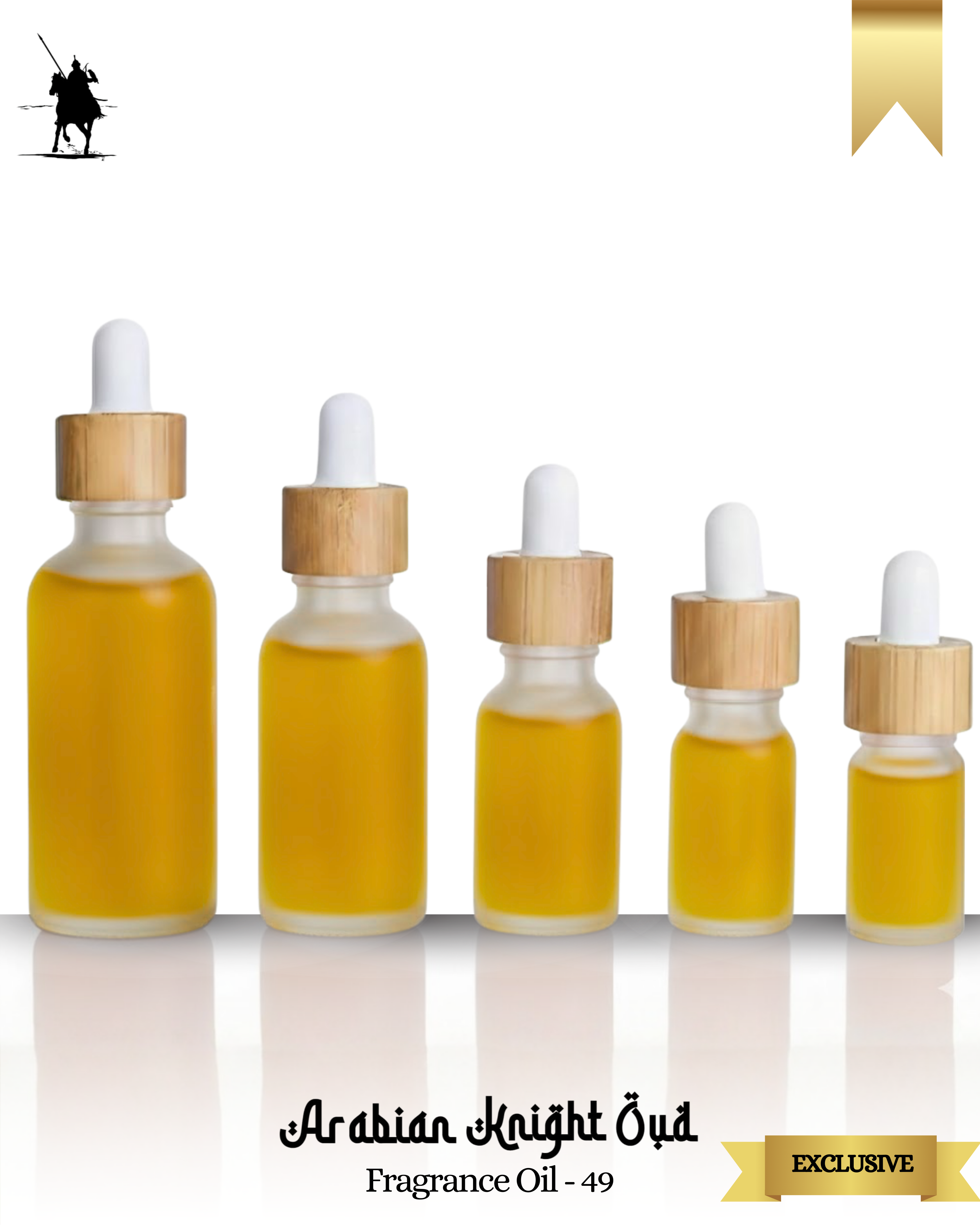 Exclusive Fragrance Oil 49 – Inspired by Dahn Al Oud. Alcohol-free, natural Arabian perfume oil with oud and fresh spicy notes. 5ml • 10ml • 15ml • 20ml • 30ml