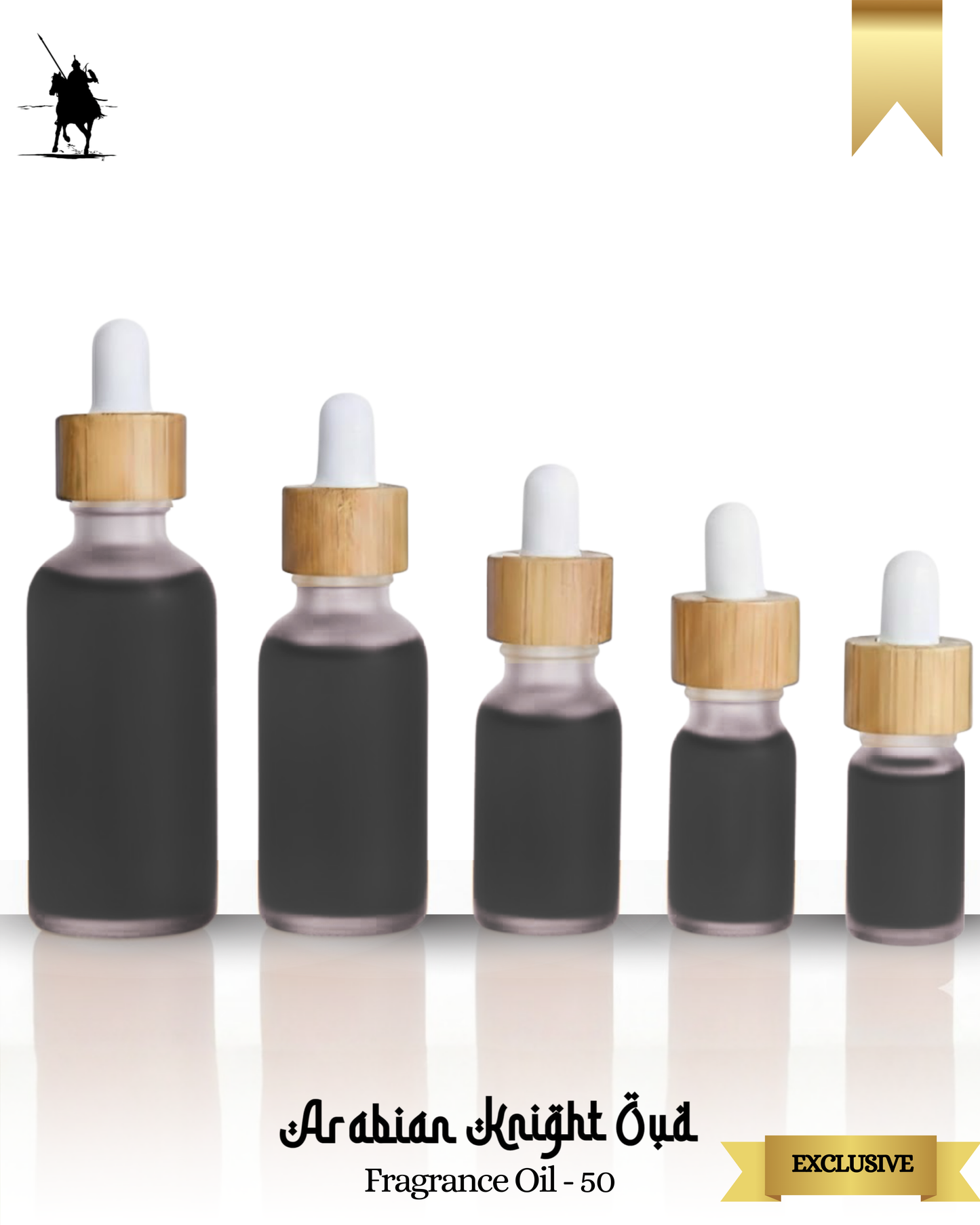 Exclusive Fragrance Oil 50 – Inspired by Cambodi Oud. Alcohol-free Arabian perfume oil with rose, patchouli, cypriol, oud, and agarwood notes. 5ml • 10ml • 15ml • 20ml • 30ml