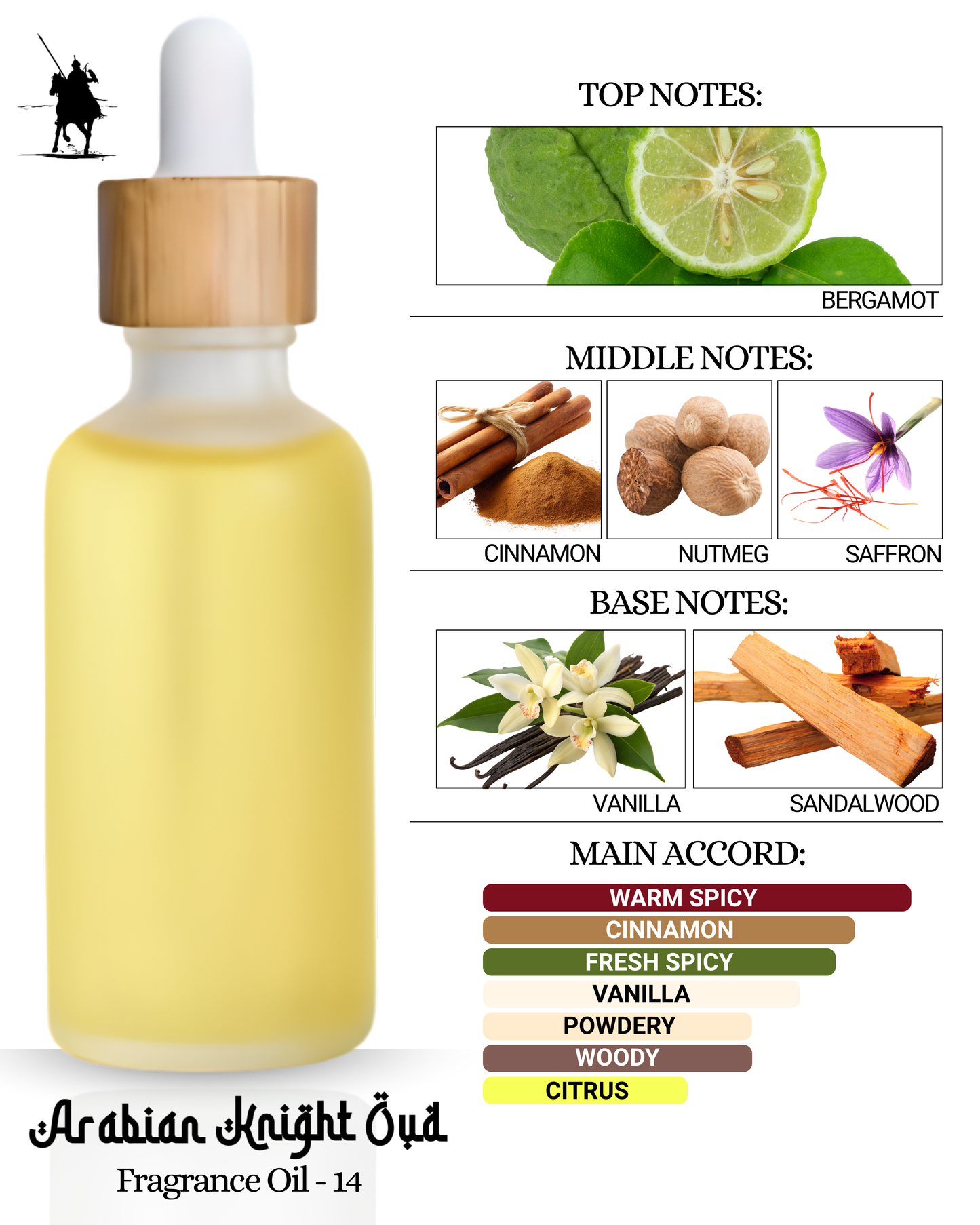 Fragrance Oil 14 – Inspired by Givenchy Gentleman Only. Alcohol-free Arabian perfume oil with bergamot, cinnamon, nutmeg, saffron, vanilla, and sandalwood. 5ml • 10ml • 15ml • 20ml • 30ml