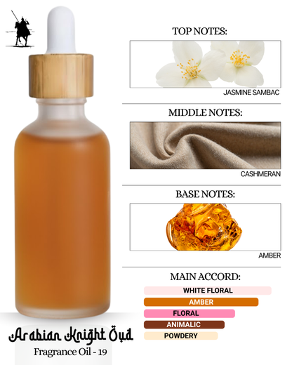 Fragrance Oil 19 – Inspired by Mugler Alien. Alcohol-free Arabian perfume oil with jasmine sambac, cashmeran, and amber. White floral, amber, and powdery notes. 5ml • 10ml • 15ml • 20ml • 30ml