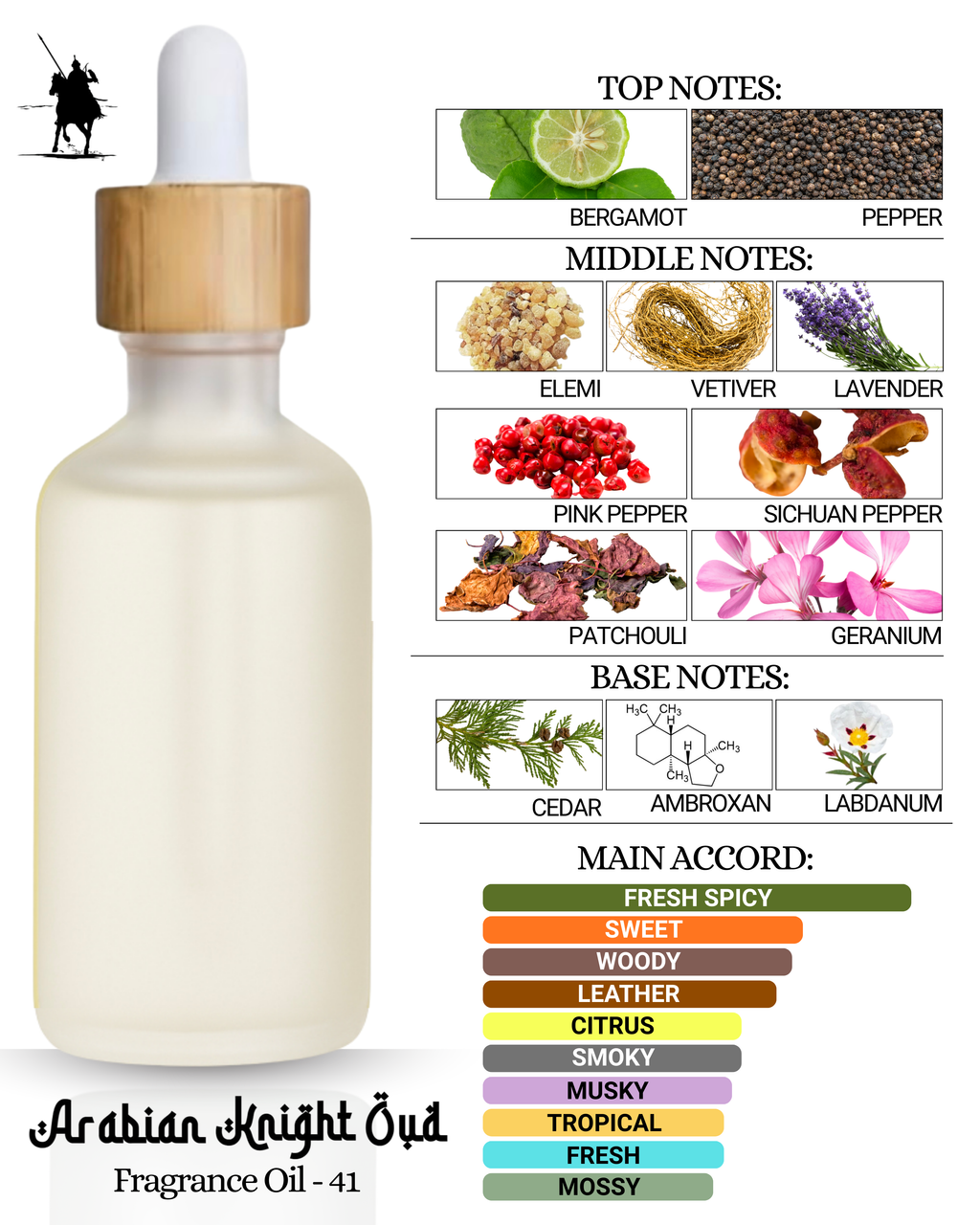 Fragrance Oil 41 – Inspired by Sauvage Dior. Alcohol-free Arabian perfume oil with bergamot, pepper, vetiver, cedar, and ambroxan notes. 5ml • 10ml • 15ml • 20ml • 30ml