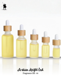 Fragrance Oil 44 – Inspired by Golden Sand. Alcohol-free Arabian perfume oil with caramel, vanilla, amber, oud, and floral notes. 5ml • 10ml • 15ml • 20ml • 30ml