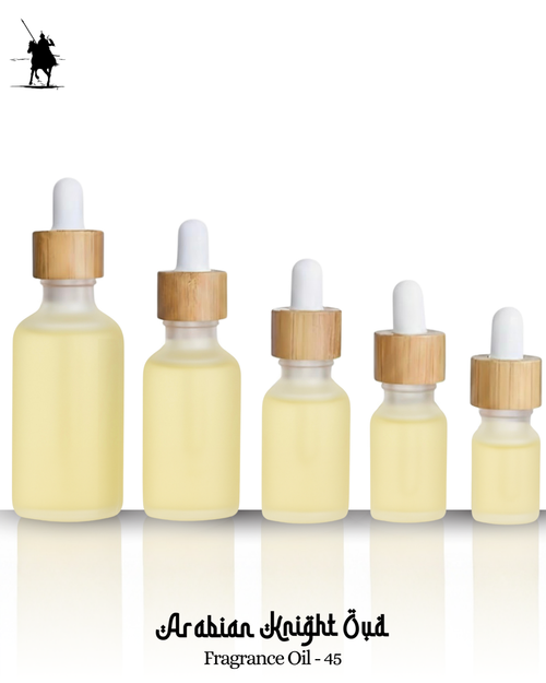 Fragrance Oil 45 – Inspired by Roja Amber Oud. Alcohol-free Arabian perfume oil with citrus, rose, saffron, oud, amber, and warm woody notes. 5ml • 10ml • 15ml • 20ml • 30ml