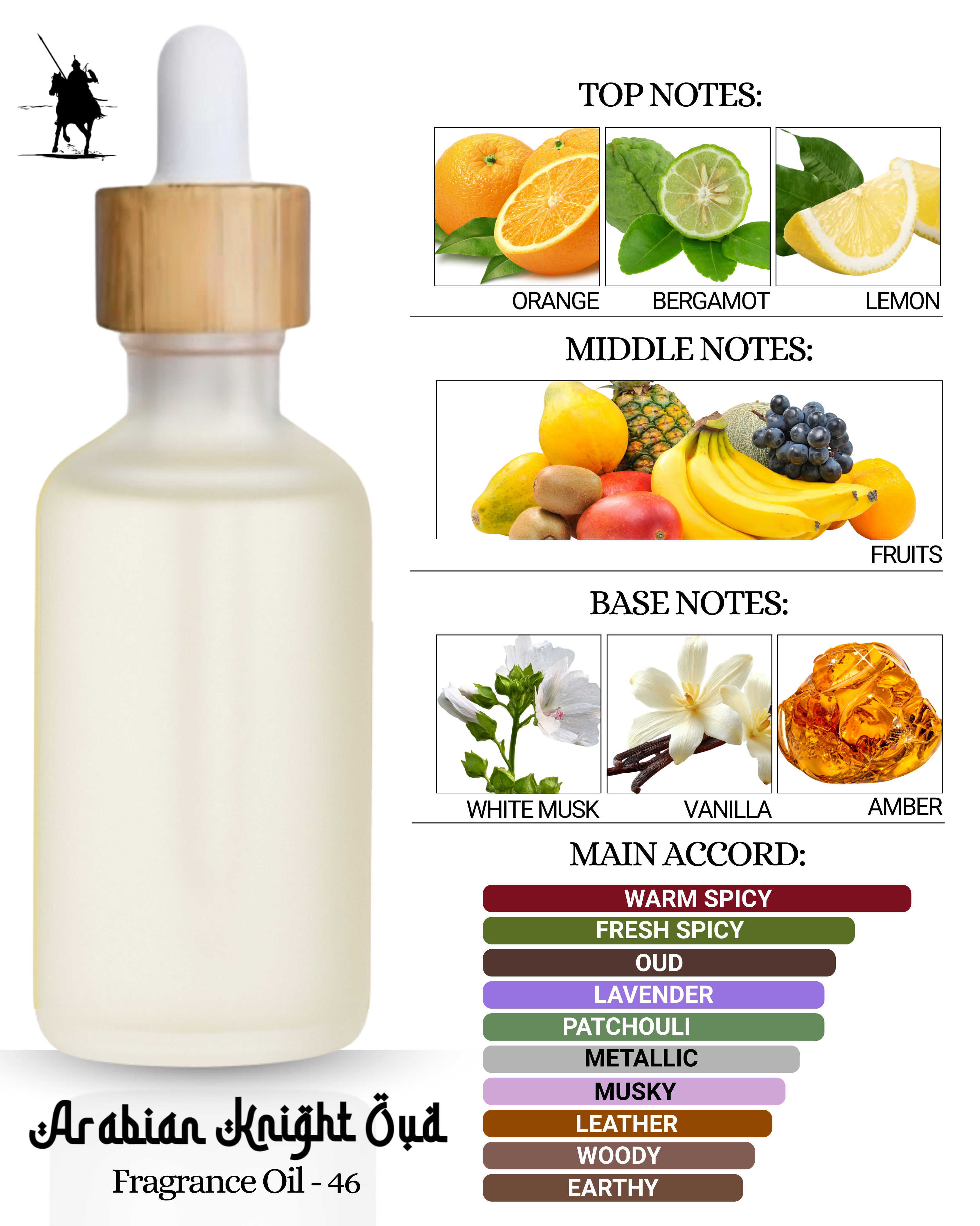 Fragrance Oil 46 – Inspired by Xerjoff Erba Pura. Alcohol-free Arabian perfume oil with citrus, fruity, vanilla, amber, and musk notes. 5ml • 10ml • 15ml • 20ml • 30ml