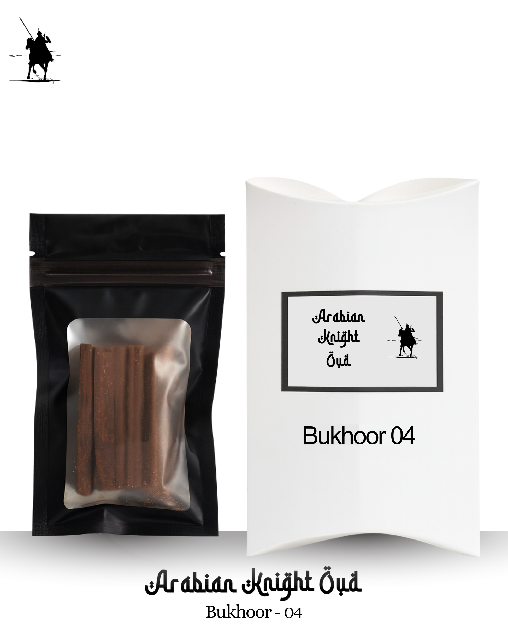 Discover Bukhoor 04 – authentic handmade Sukhari/sandalwood sticks with a warm oriental, woody, amber, and sweet aroma. Long-lasting traditional incense, perfect for homes, salons, spas, and spiritual spaces. 50g.